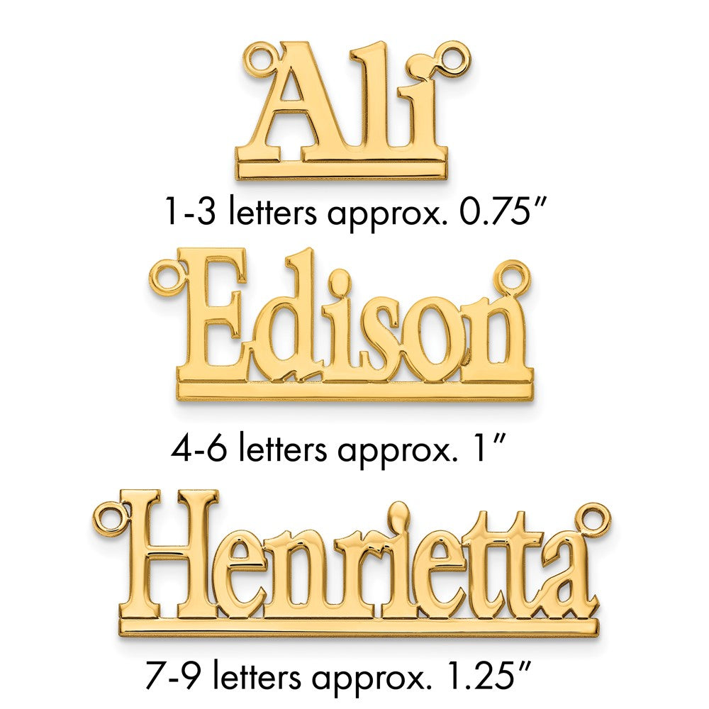 Sterling Silver/Gold-plated Underlined Name Plate
