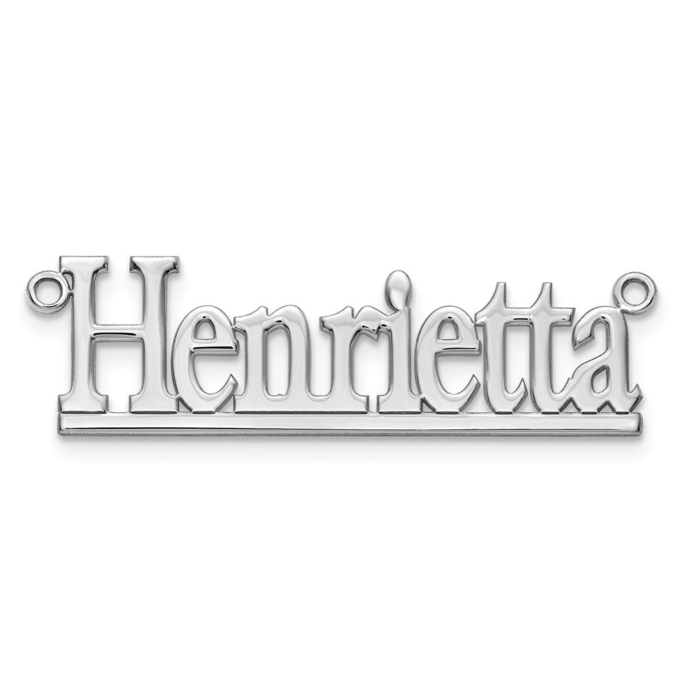 10k White Gold Underlined Name Plate