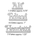 14k White Gold Underlined Name Plate