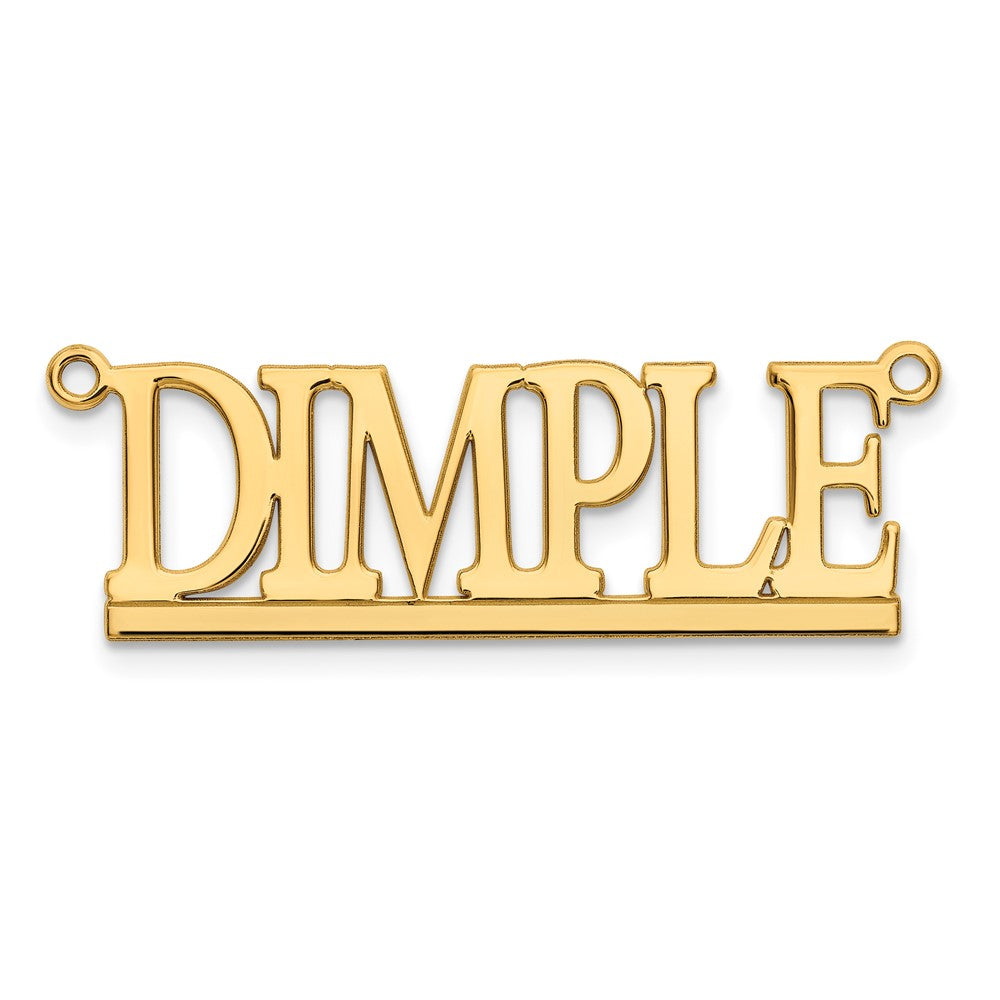 Sterling Silver/Gold-plated Underlined Name Plate