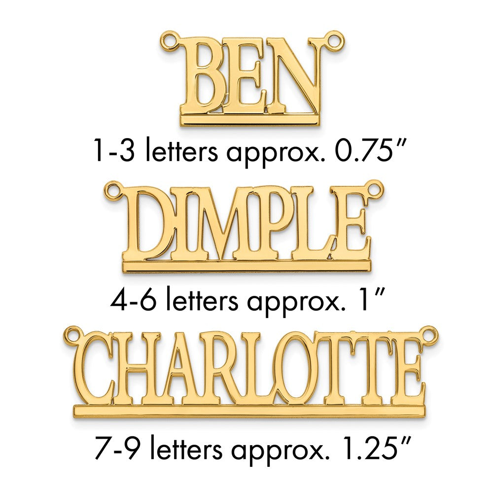 Sterling Silver/Gold-plated Underlined Name Plate
