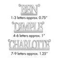Sterling Silver/Rhodium-plated Underlined Name Plate