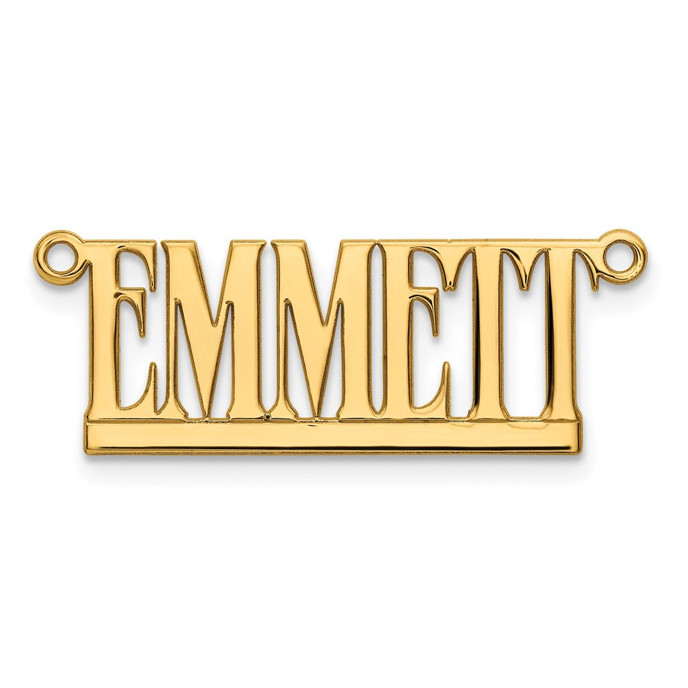 Sterling Silver/Gold-plated Underlined Name Plate