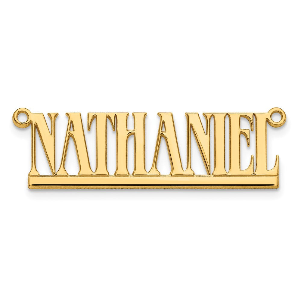 Sterling Silver/Gold-plated Underlined Name Plate