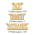 14k Yellow Gold Underlined Name Plate