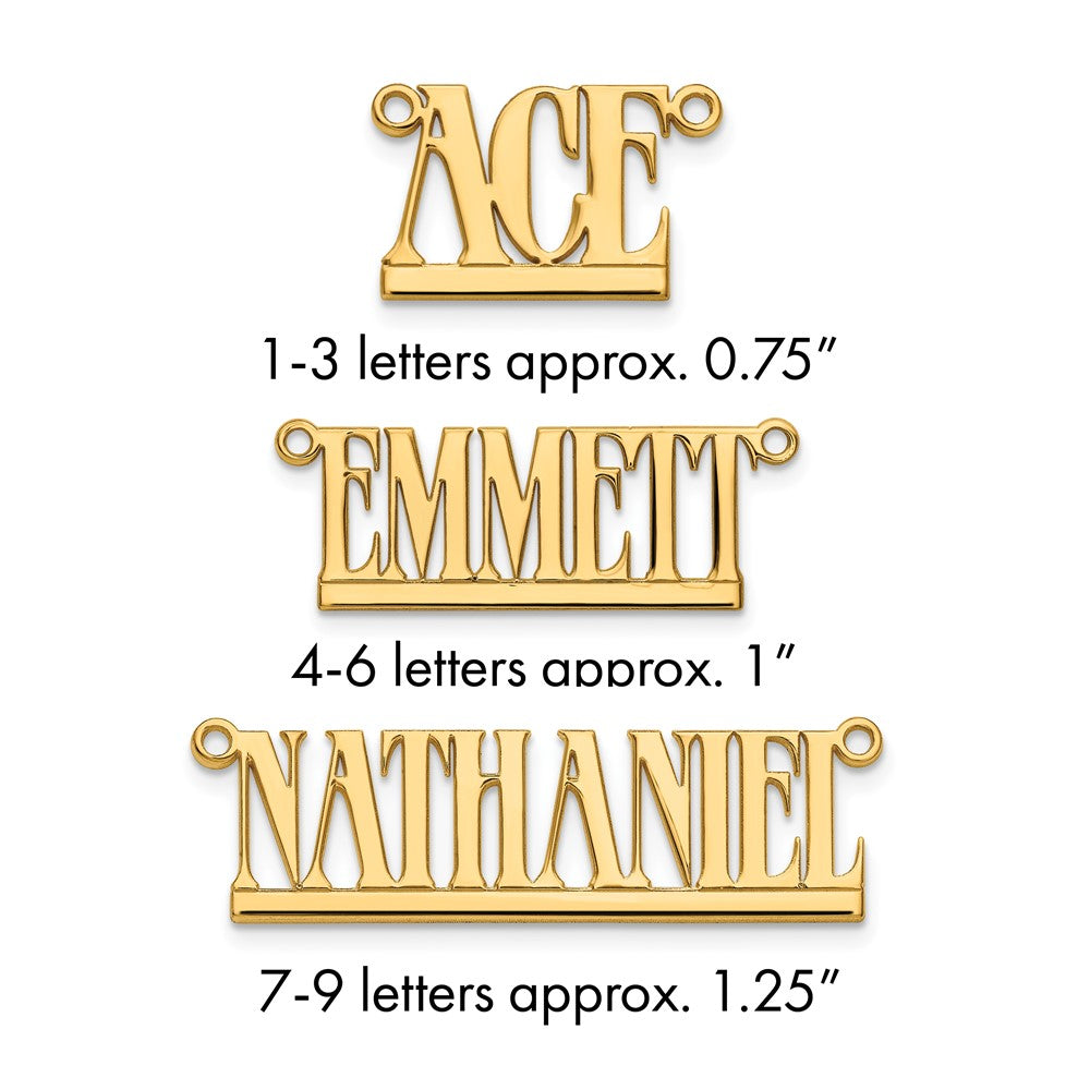 Sterling Silver/Gold-plated Underlined Name Plate