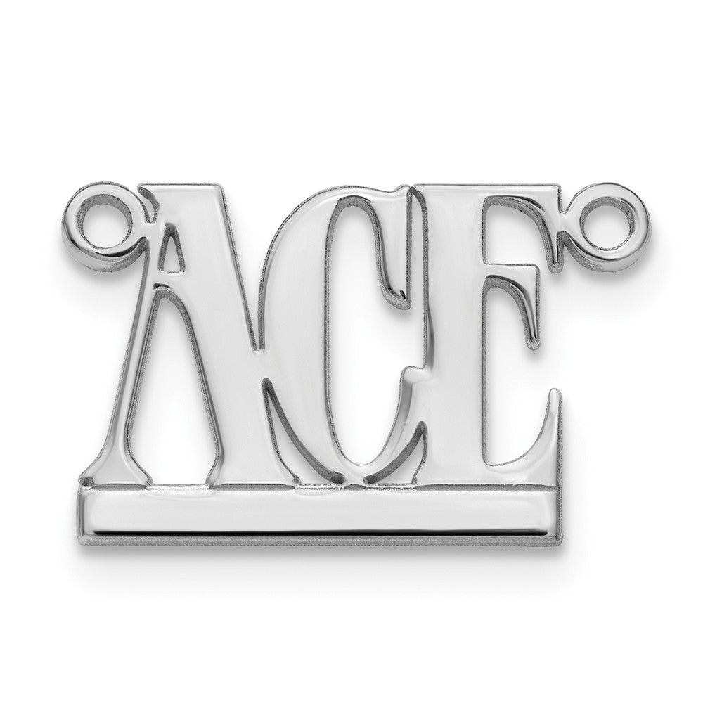 Sterling Silver/Rhodium-plated Underlined Name Plate