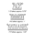 14k White Gold Underlined Name Plate