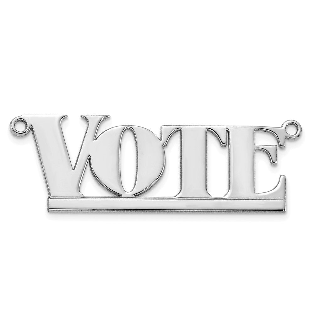 14k White Gold Underlined Name Plate