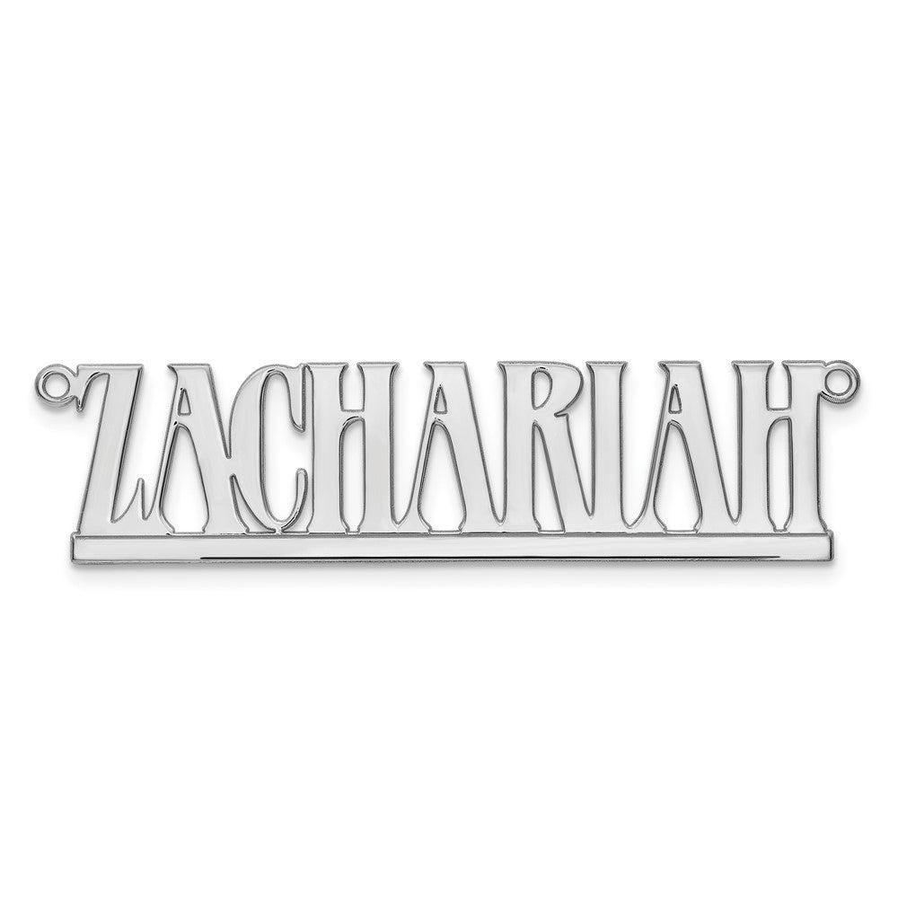 Sterling Silver/Rhodium-plated Underlined Name Plate