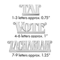 Sterling Silver/Rhodium-plated Underlined Name Plate