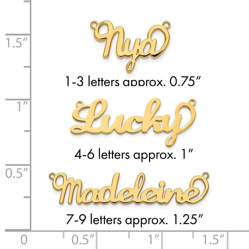 Sterling Silver/Gold-plated Name Plate