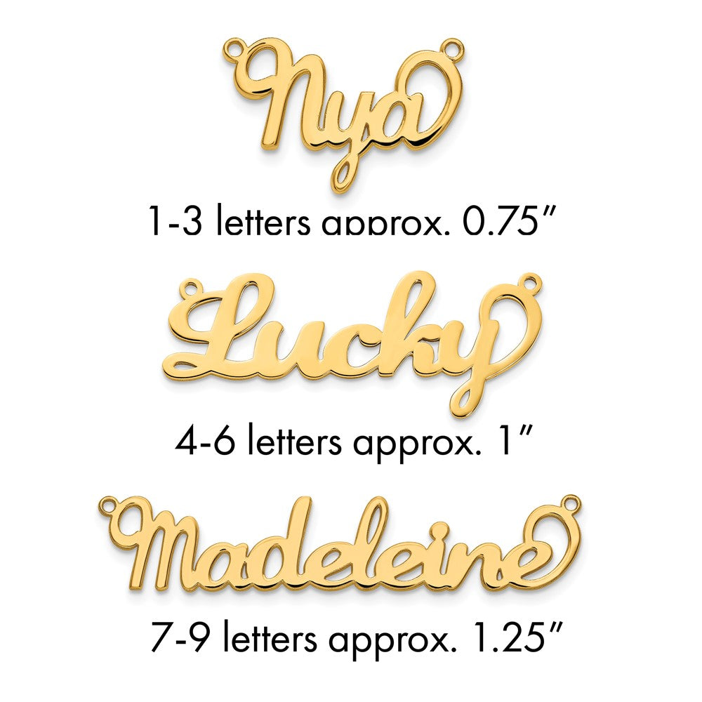 Sterling Silver/Gold-plated Name Plate
