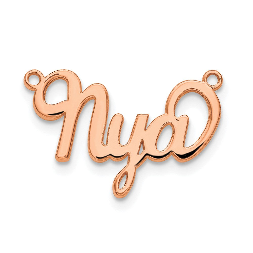 Sterling Silver/Rose-plated Name Plate