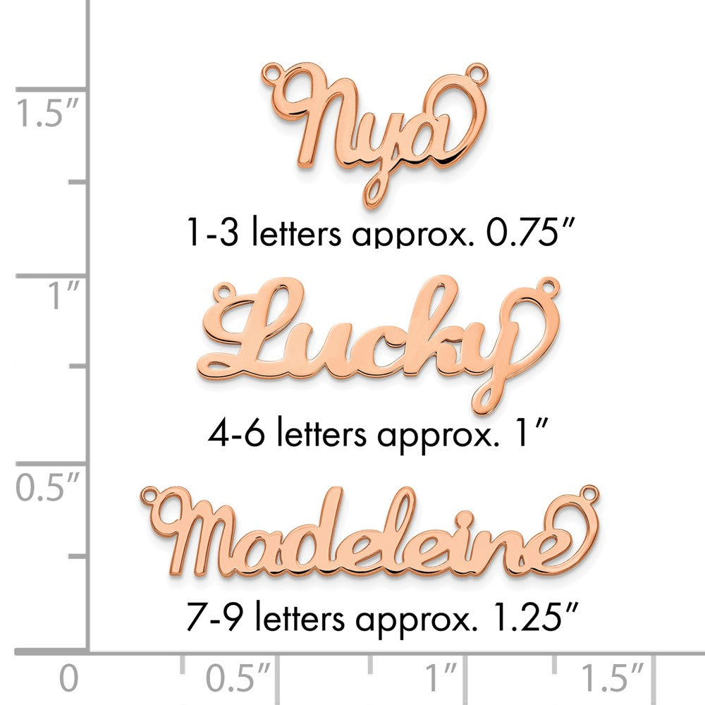 14k Rose Gold Name Plate