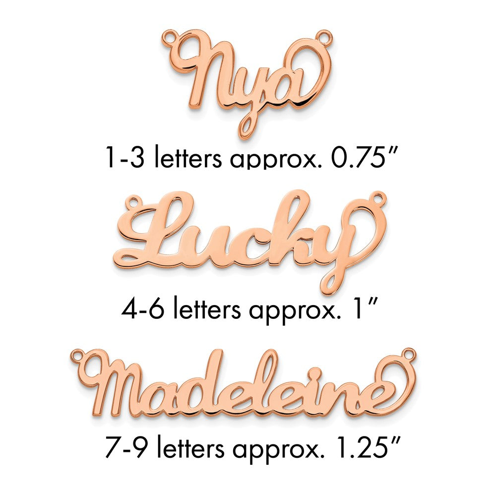 14k Rose Gold Name Plate