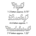 10k White Gold Name Plate