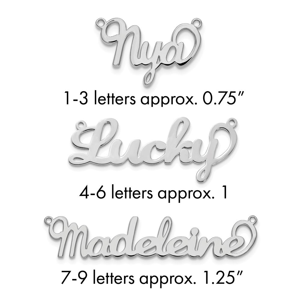 10k White Gold Name Plate