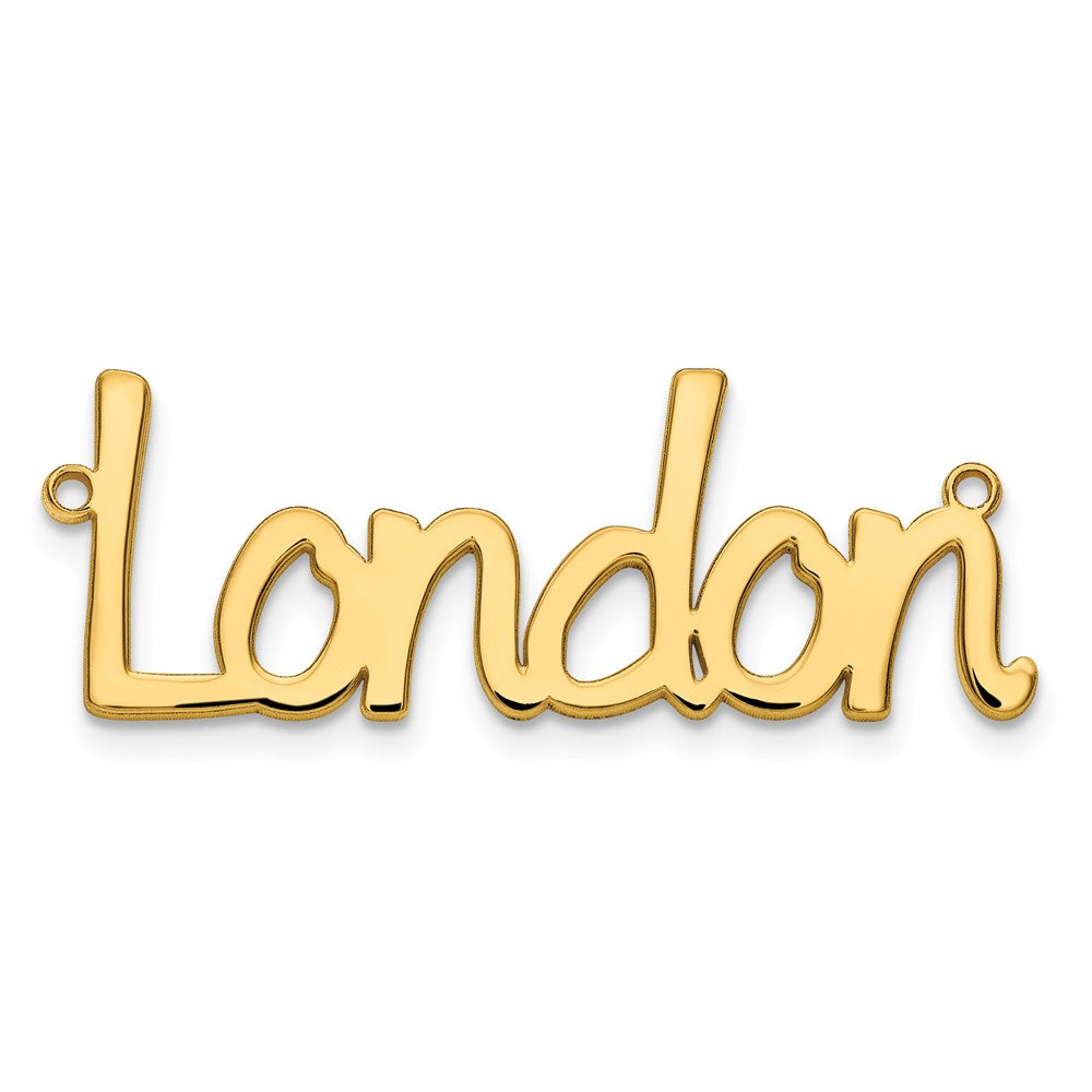 Sterling Silver/Gold-plated Polished Name Plate