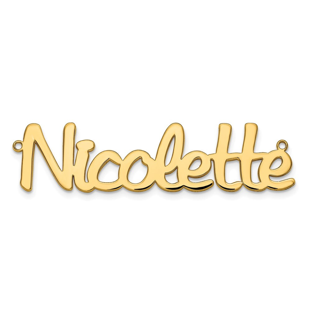 14k Yellow Gold Polished Name Plate