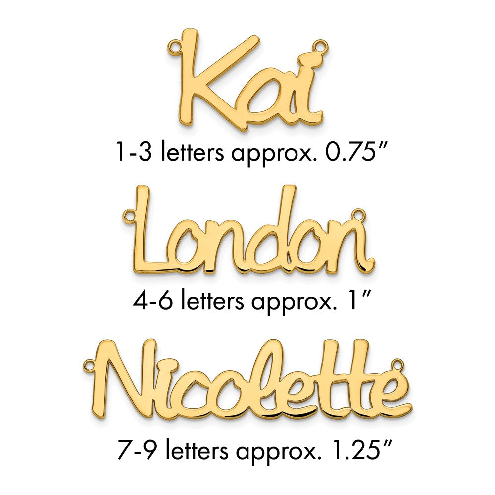 14k Yellow Gold Polished Name Plate