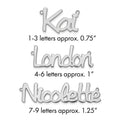 10k White Gold Polished Name Plate