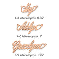 14k Rose Gold Polished Surrey Font Name Plate