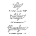 10k White Gold Polished Surrey Font Name Plate