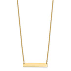Sterling Silver/Gold-plated Small Blank Bar Necklace