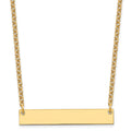 Sterling Silver/Gold-plated Medium Blank Bar Necklace