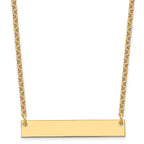 Sterling Silver/Gold-plated Medium Blank Bar Necklace
