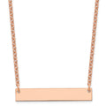 Sterling Silver/Rose-plated Medium Blank Bar Necklace