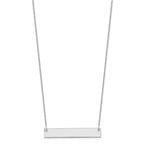 14k White Gold Medium Blank Bar Necklace