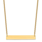 Sterling Silver/Gold-plated Large Blank Bar Necklace