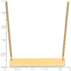 Sterling Silver/Gold-plated Large Blank Bar Necklace