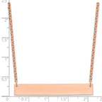 Sterling Silver/Rose-plated Large Blank Bar Necklace