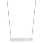14k White Gold Large Blank Bar Necklace