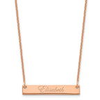14k Rose Gold Small EDWARDIAN SCRIPT Bar Necklace
