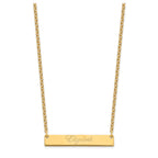 SS/Gold-plated Medium EDWARDIAN SCRIPT Bar Necklace