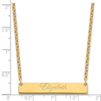 SS/Gold-plated Medium EDWARDIAN SCRIPT Bar Necklace
