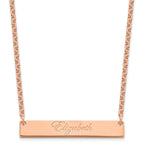 SS/Rose-plated Medium EDWAEDIAN SCRIPT Bar Necklace