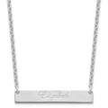 SS/Rhodium-plated Medium EDWARDIAN SCRIPT Bar Necklace