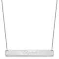 10k White Gold Large EDWARDIAN SCRIPT Bar Necklace