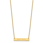 SS/Gold-plated Small Capitalized ARIAL ROUNDED Bar Necklace