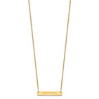 14k Yellow Gold Small Capitalized ARIAL ROUNDED Bar Necklace