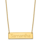 Sterling Silver/Gold-plated Small Name Bar Necklace