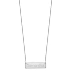 14k White Gold Small Name Bar Necklace
