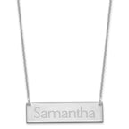 14k White Gold Small Name Bar Necklace