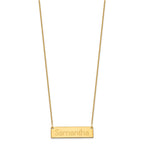 14k Yellow Gold Small Name Bar Necklace