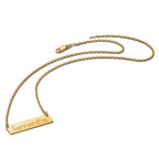 14k Yellow Gold Small Name Bar Necklace